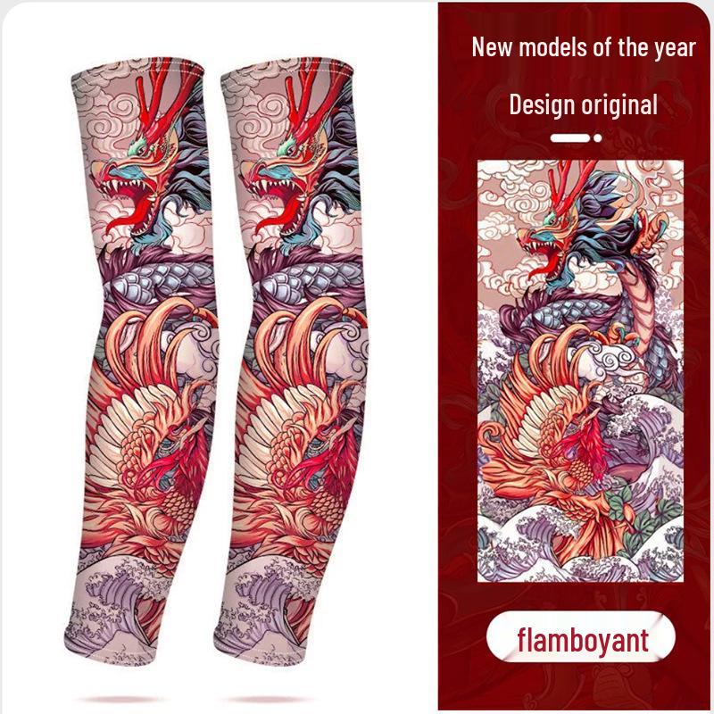 Men's Anti-UV Ice Silk Arm Sleeves: Driving, Cycling, Tattoo Protection