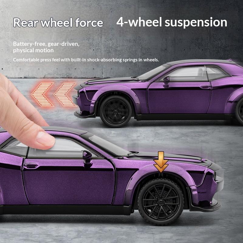 Challenger Hellcat STR alloy car imitates real American muscle car model boy toy car collection ornaments