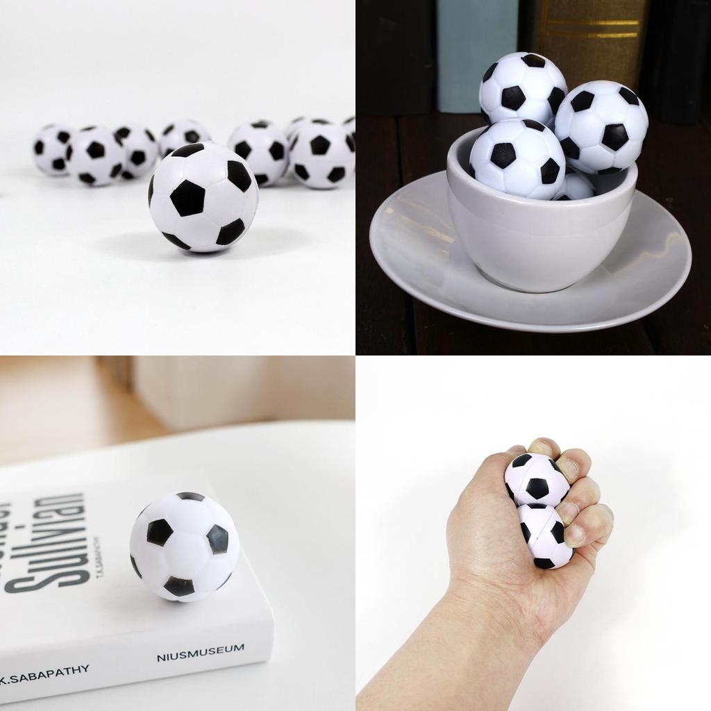 White Mini Toy Soccer Ball For Kids Soft Pu Foam Non-inflatable Solid Sports Ball