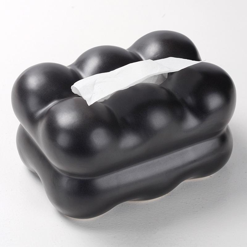 Marshmallow Ins, cutie de țesături din ceramică, ornamente, model de artă, cameră de hotel, decorație modernă, minimalistă, accesorii pentru cutia de șervețele