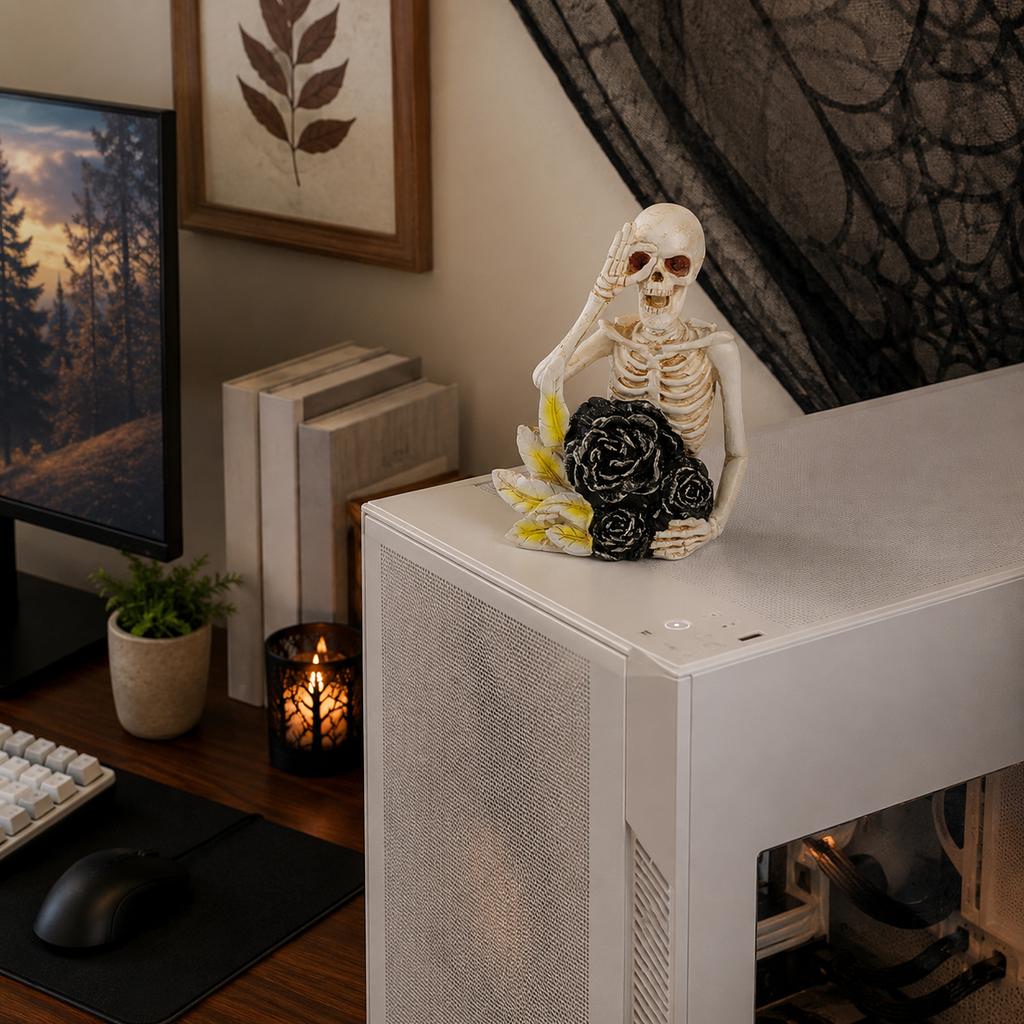 Funny Skeleton Resin Figurine Halloween Decoration for House Party Supplies