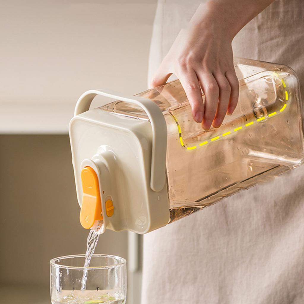 Fridge Cold Kettle 3.5L Large Capacity Portable Lk Proof Beverage Dispenser with Faucet for Home Outdoor