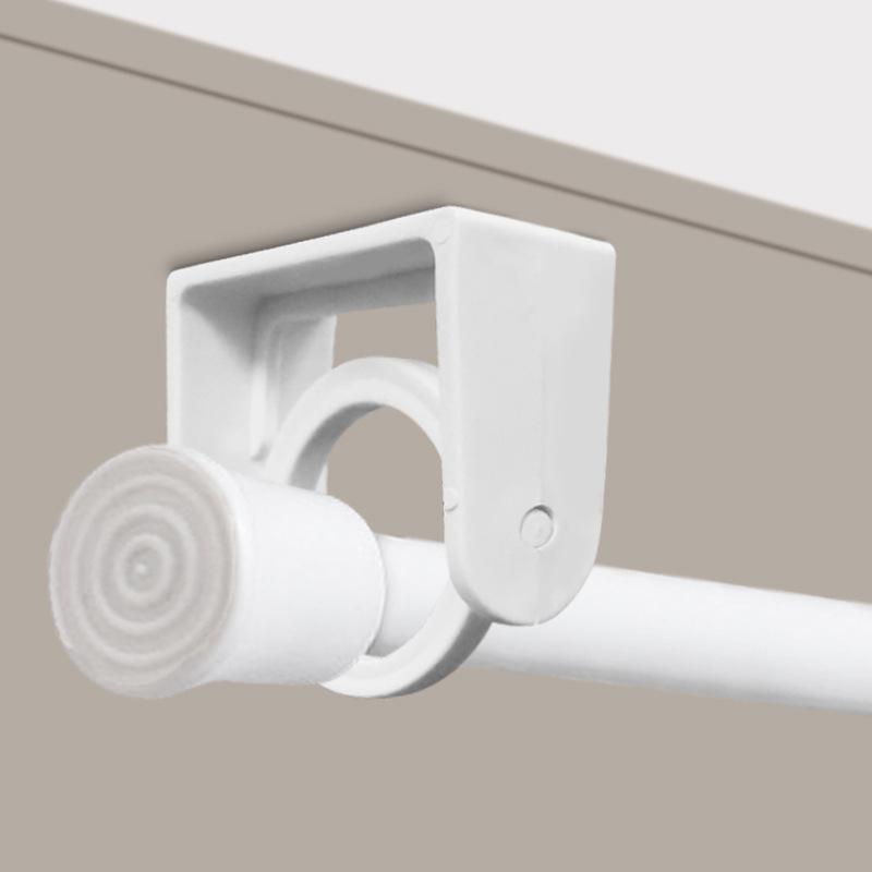 Steerable ring telescopic rod hook bracket Rotary hook No punching Curtain rod support rod fixing bracket