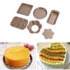 6pcs Bakeware Set Loose Bottom Carbon Steel Anti Stick Baking Pans Set for   Muffin Pizza