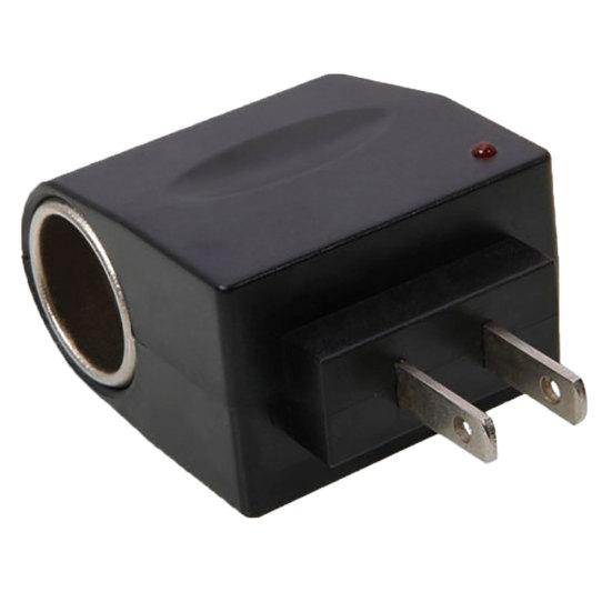 Ac 90V-240V To 12V Car Cigarette Lighter Power Adapter Converter Eu/Us Plug