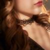 Schwarze Spitze Schleife Choker Halskette, Gothic Harajuku Kragen Halskette Süß Sexy Schleifenband Schmuck für Frauen Mädchen