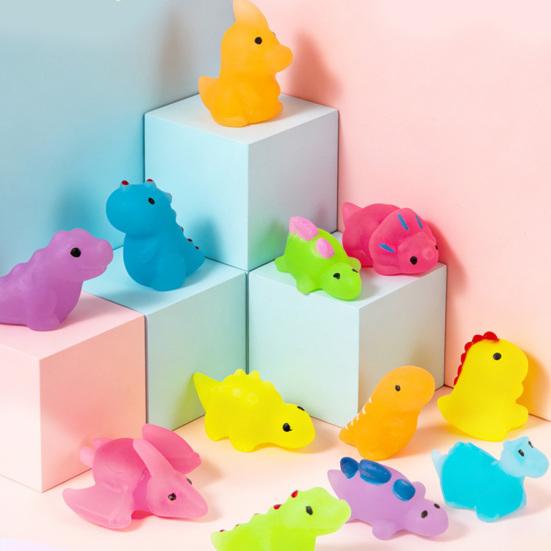 Mini Dinosaur Squeeze Toy Anxiety Relief Cartoon Dino Sensory Toy Soft Stretchy Stress Ball Home Office Worker Relaxation Tool