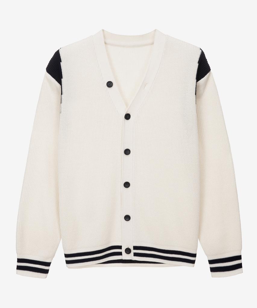 Mindbridge Contrast Semi-Oversized Cardigan - 2 Colors Mycd2101