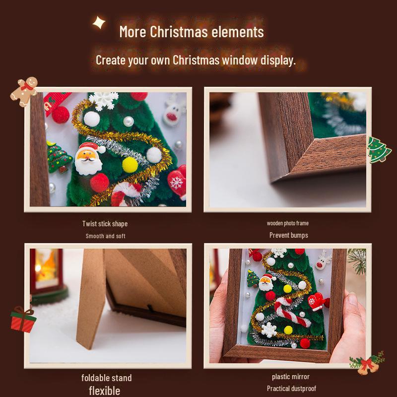 DIY Creative Twist Christmas Tree Photo Frame Kit - Perfect for Girlfriend's Christmas Gift and Desktop Ornament