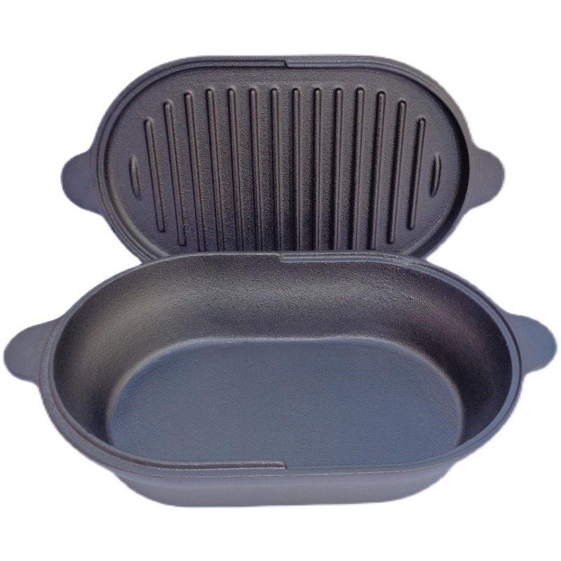 

Многофункциональный чугунный походный котелок: Тушеное мясо, Тушение, Запекание на открытом воздухе - Прочное и Утолщенное