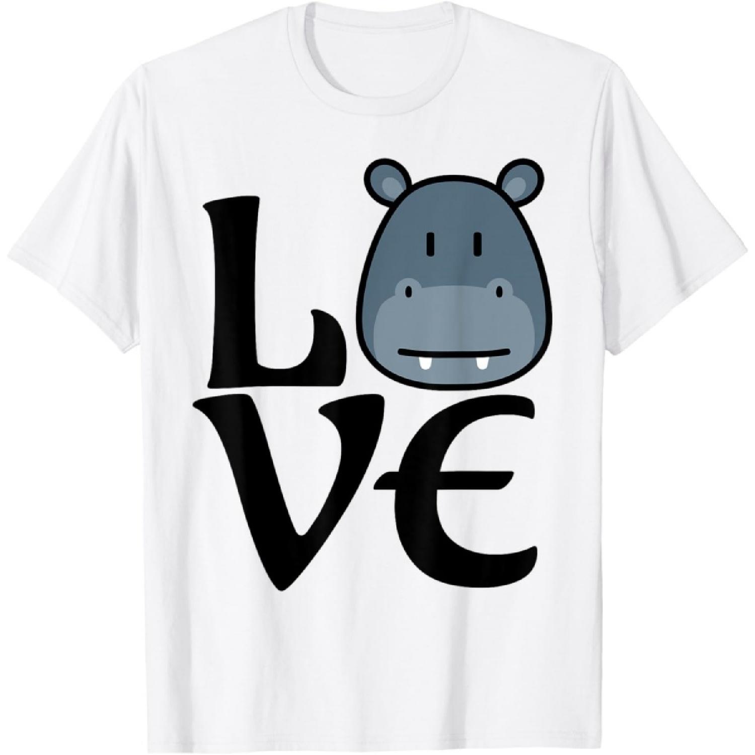 LOVE Hippos Shirt _ Hippo Lover Shirt _ Kids Hippopotamus T-Shirt S