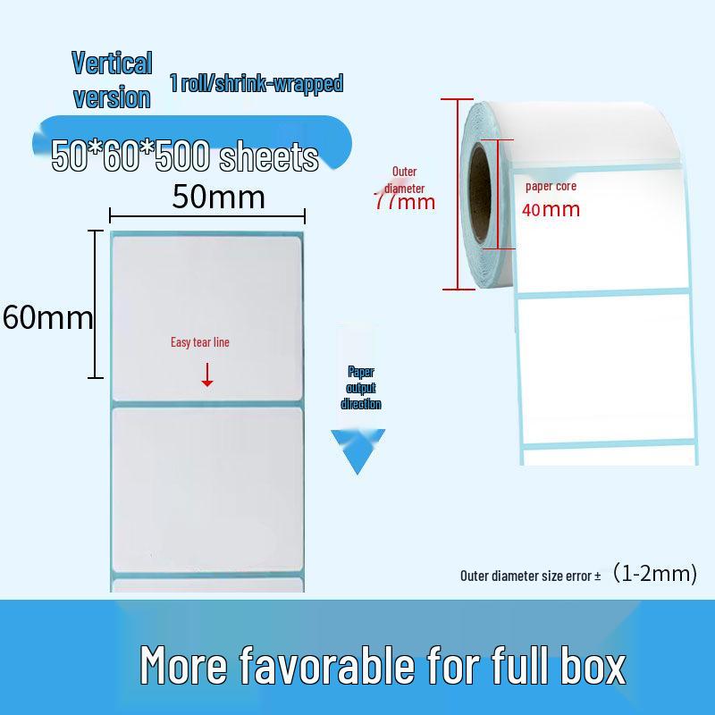 Durable Self-Adhesive Thermal Paper Barcode Labels for Printing 