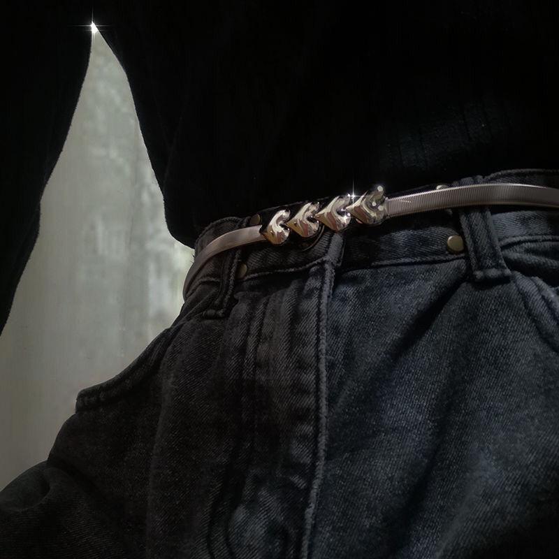 Elegant Rose Elastic Waistband For Dresses Charming Metal Waist Belt 2023 Collection