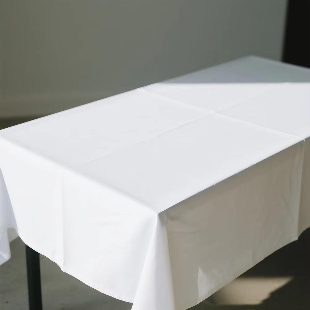 PE White Tablecloth Disposable Table Cloth New Glossy Tablecloth  Table Decoration