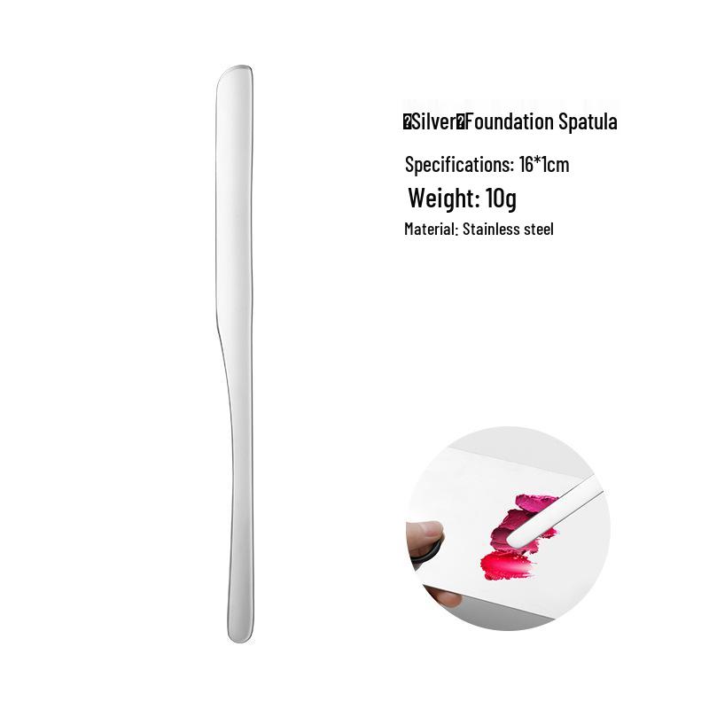 

Двусторонняя палочка для смешивания макияжа из нержавеющей стали и палитра Single Piece