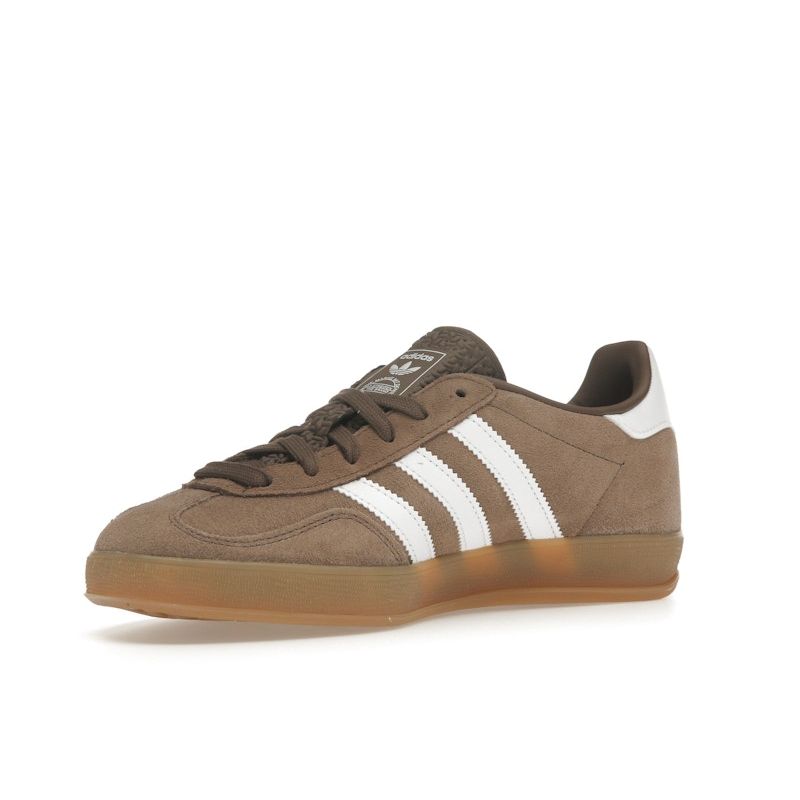 Adidas Unisex tenisky Gazelle Indoor Earth Strata White Hnědé Cloud-White Zlaté metalické JQ0175