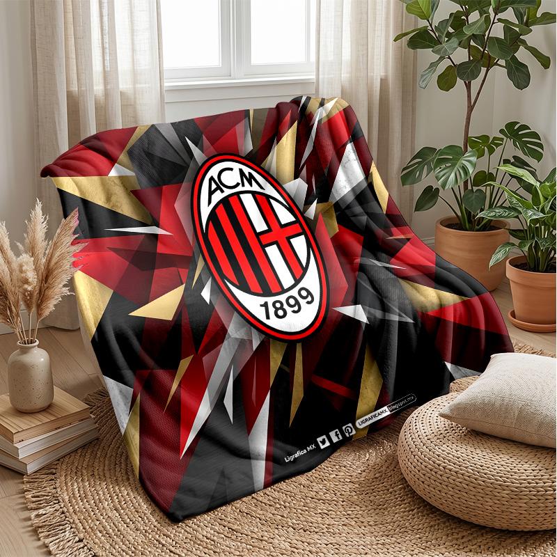 AC Milan Theme blanket Soft Flannel Blanket Plush Throw Blanket Cozy Sofa Bed Blanket for Home Decor