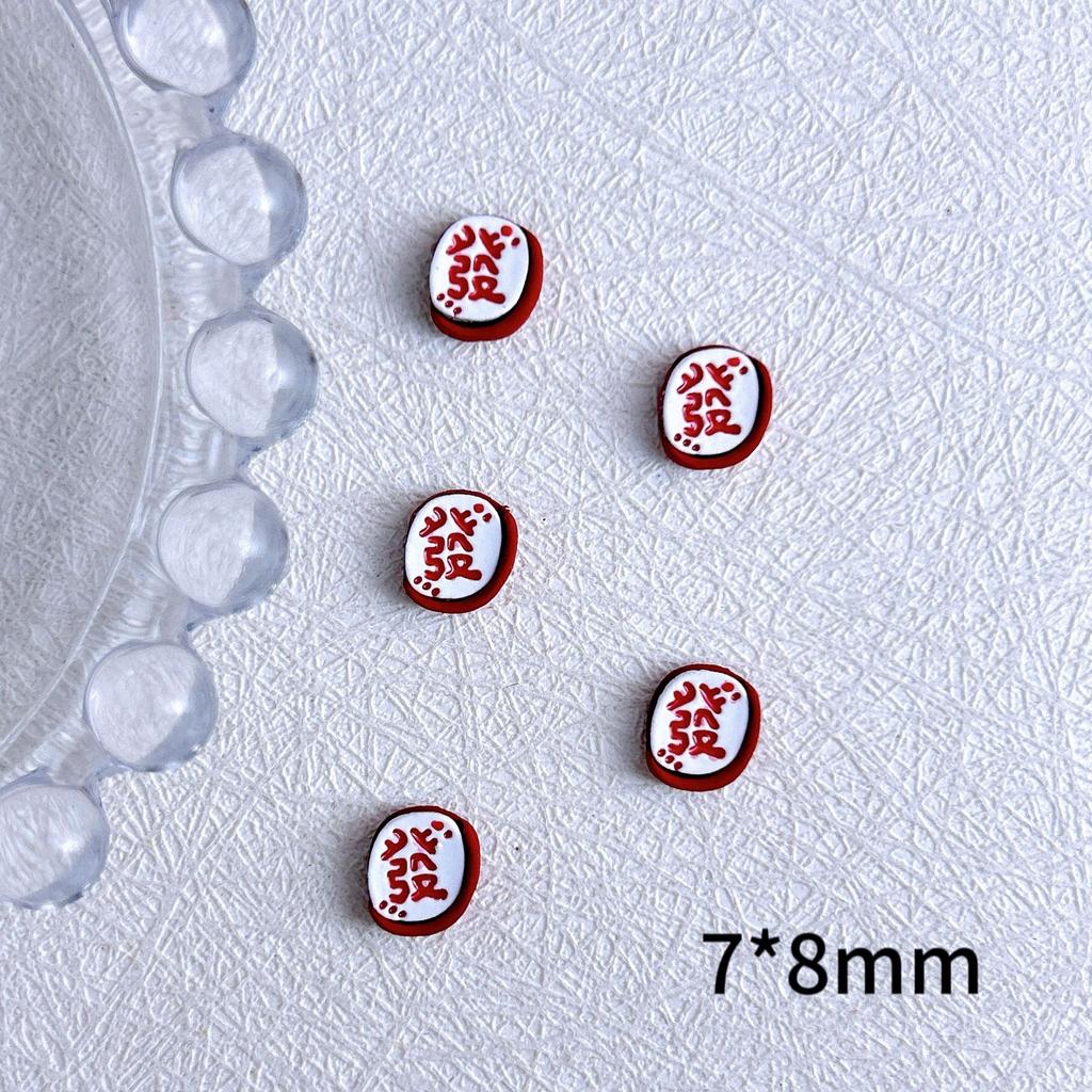 New Hot-Selling Alloy Red Series New Year Heart Flower Nail Art Accessories Handmade DIY Wearable Nail Hair Clip