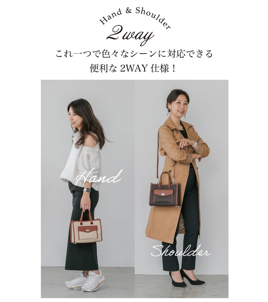 2way Handbag Genuine Leather Included Synthetic Leather Canvas Shoulder Bag Shoulder Bag Ladies Bag Imai Bag x [La Closet] Canvas-like 99-3013 (Canvas