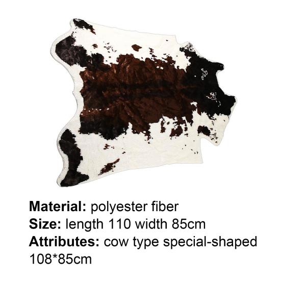 Kuh Tier Druck Teppich Stuhl Wurf Teppich Anti-Rutsch Wohnzimmer Lounge Matte Dekor