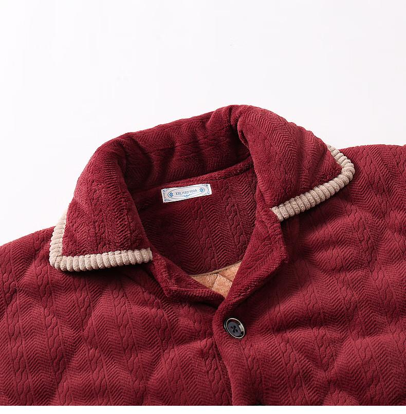 Yalu Men's Thickened Coral Fleece Winter Pajama Set