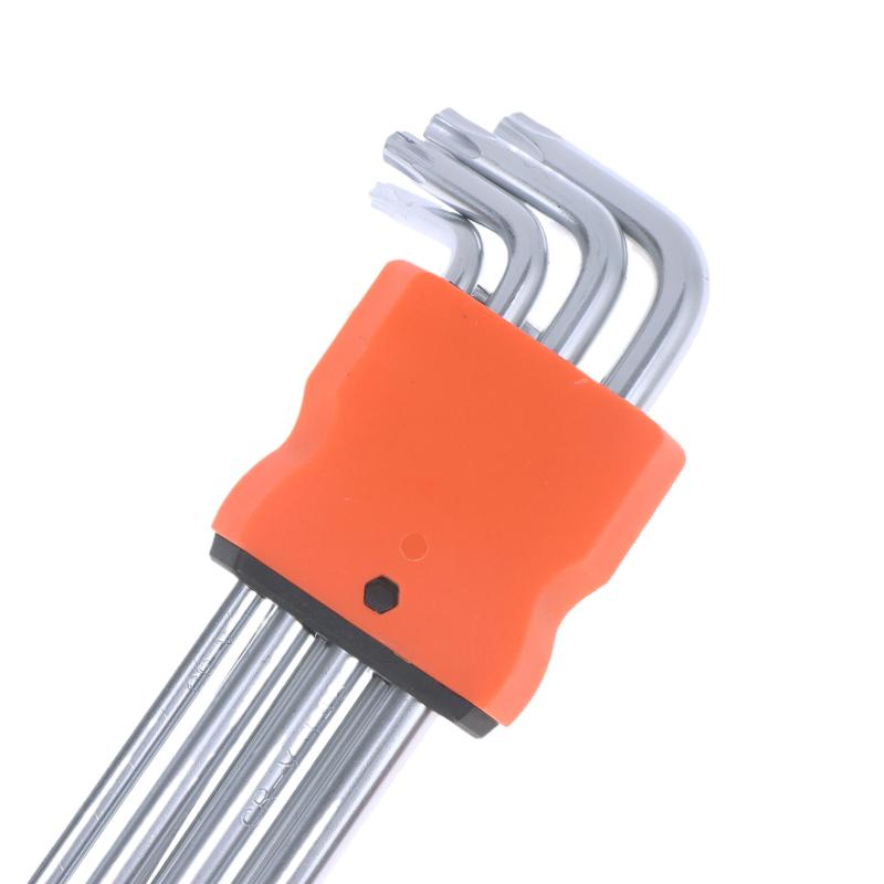 9Pcs Torx Star Wrench Set Allen Keys Hexagon Spanner Dual End L Type Star Screwdriver Hand Repair Tools For Diy Home Repair