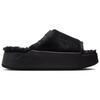 Nike Calm Elevation Fur Comfortable Versatile Slide Sandals Women Footwear Black HV8560-001