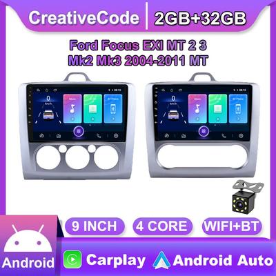 Wireless Car Stereo Radio Carplay For Ford Focus Mk2 Mk3 2004-2011 Android Car Multimedia Video Player GPS Navigation WIFI 2+32GB