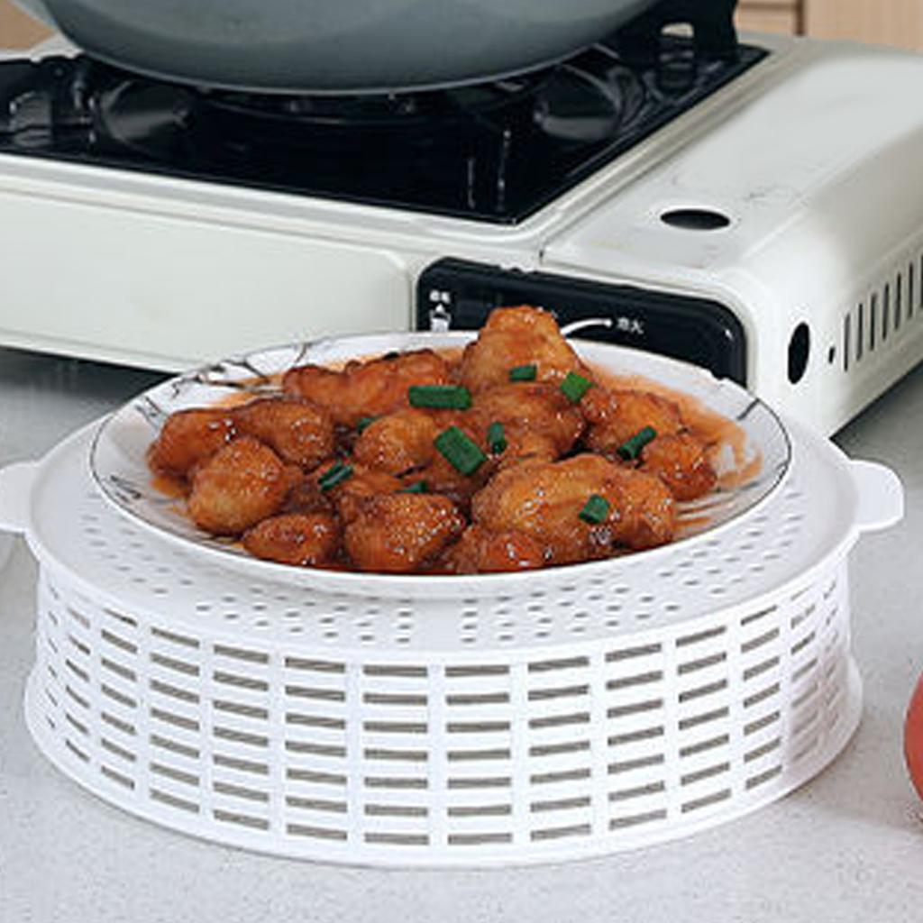 Mehrschichtige Gemüseabdeckung Sommer Atmungsaktiv Verhindert Fliegen Stapelbar Lebensmittel Abtropfkorb Haushalt