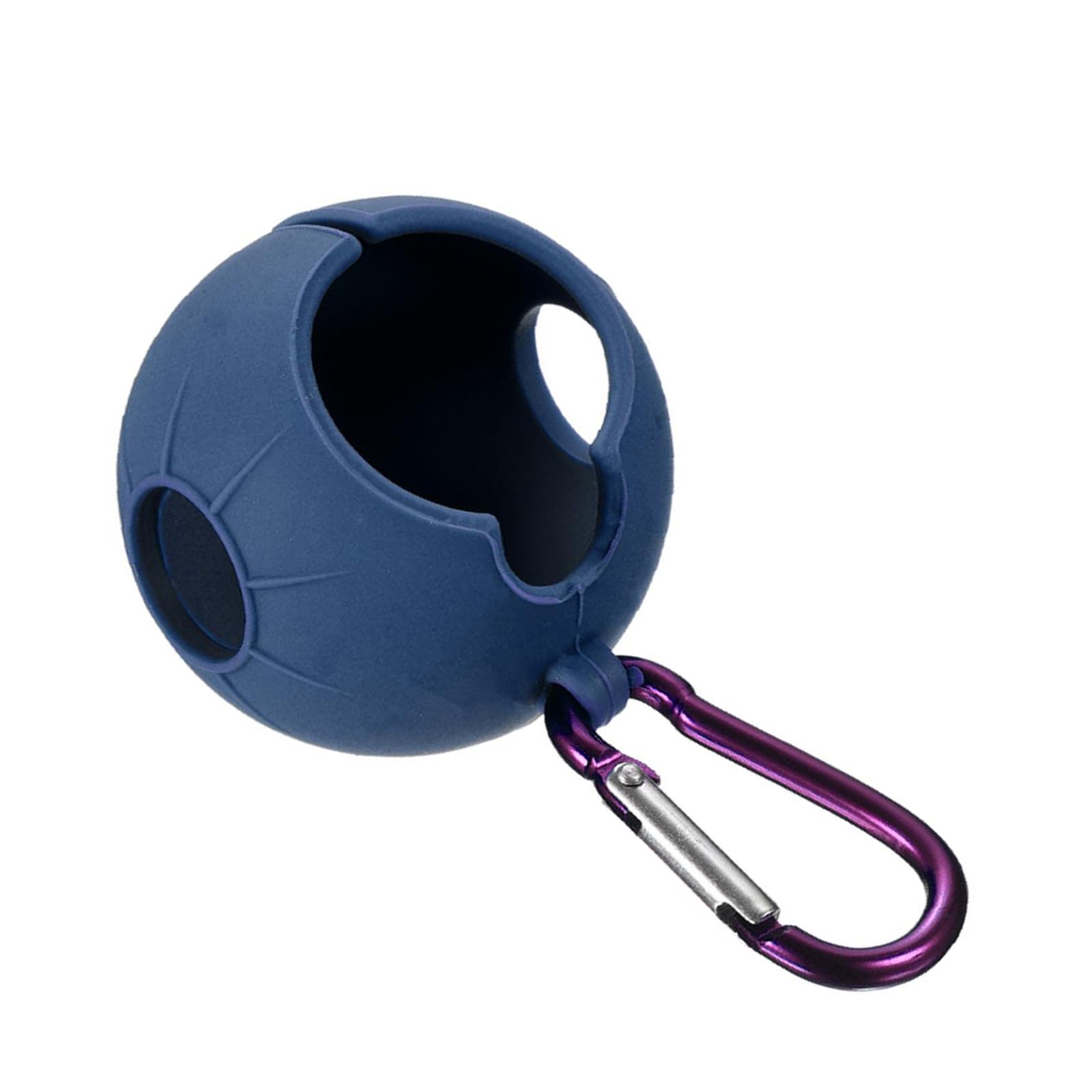 

Golf Silicone Balls Sleeve Golf Balls Cover Golf Balls Protective Bag Golf Balls Holder Soft Silicone Clip with Hook синий
