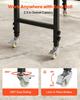 Adjustable Workbench on Wheels, 680 kg Capacity, 122 x 60 cm Oak Wood Top Workbench with 72.5-107.5 Height Adjustment, Heavy-Duty Hardwood Worktable