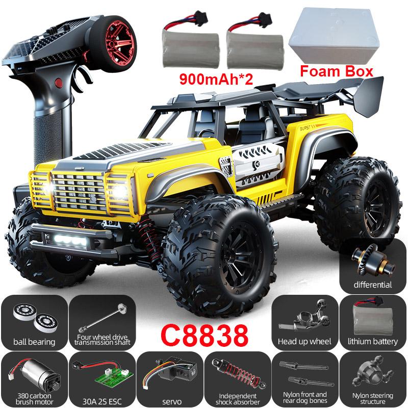 JJRC C8837 C8838 1/14 RC Car 4WD 2.4G Remote Control Car High Speed Off-road LED RC Truck Smart RC Toys Hobby As Gift