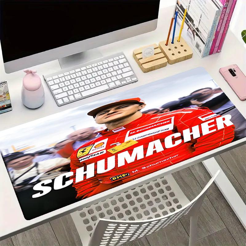 Michael Schumacher Motiv Mauspads, Rutschfeste Gummiunterseite, Multifunktionales Büro- & Wohnraumdekor, Perfekt zur Personalisierung des Arbeitsplatzes.
