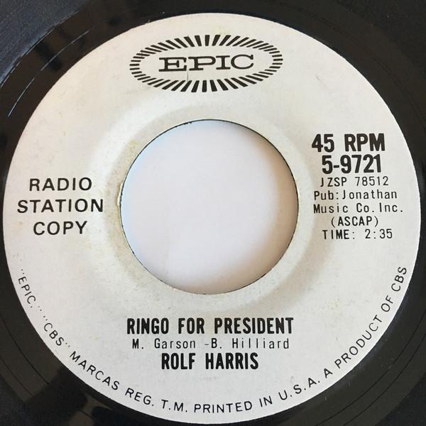

7inch Record ROLF HARRIS - Ringo For President 59721PROMO Epic 1964 US Pop Used