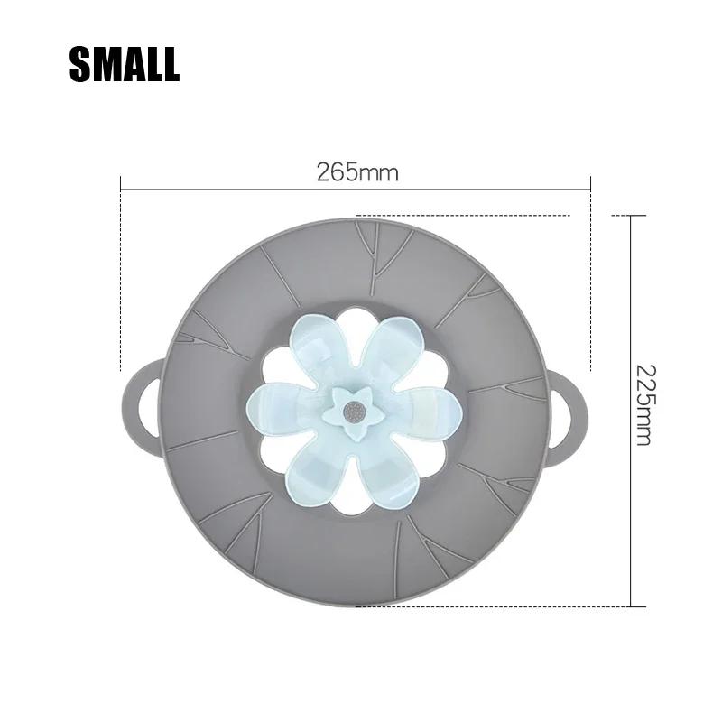 High Temperature Resistant Silicone Rotatable Flower Shaped Spill Proof Pot Lid Soup Boiling Splash Proof Lid Heat-insulating
