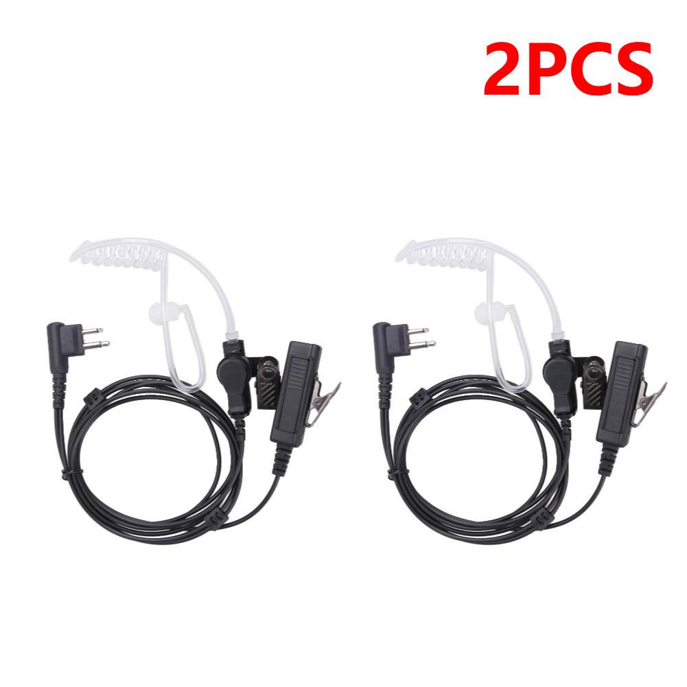 1-40 Stück 2-Pin Röhren-Ohrhörer-Headset für Motorola Funkgeräte Geräuschunterdrückendes Mikrofon für Wander-Teamwork-Überwachung
