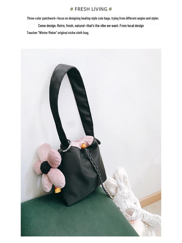 Women's Tricolor Floral Wristlet: High-End Summer Small Handbag & Phone Bag