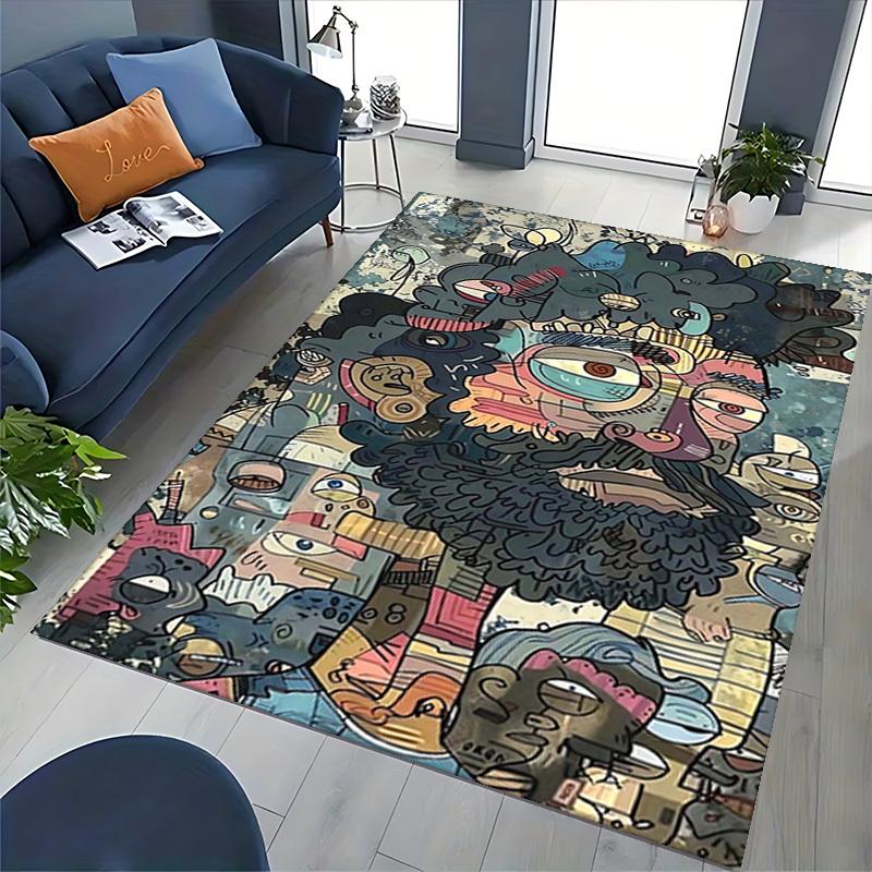 1pc Office Chair Mat with Abstract Art Print Featuring 'Buddy' - Festive Gift for Home or Office, Suitable for All Seasons and Decor Styles.P007