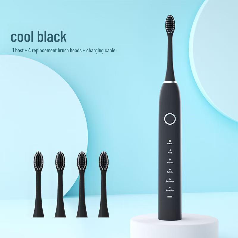 A8 Rechargeable Sonic Electric Toothbrush - Soft, Waterproof for Students, Adults & Couples