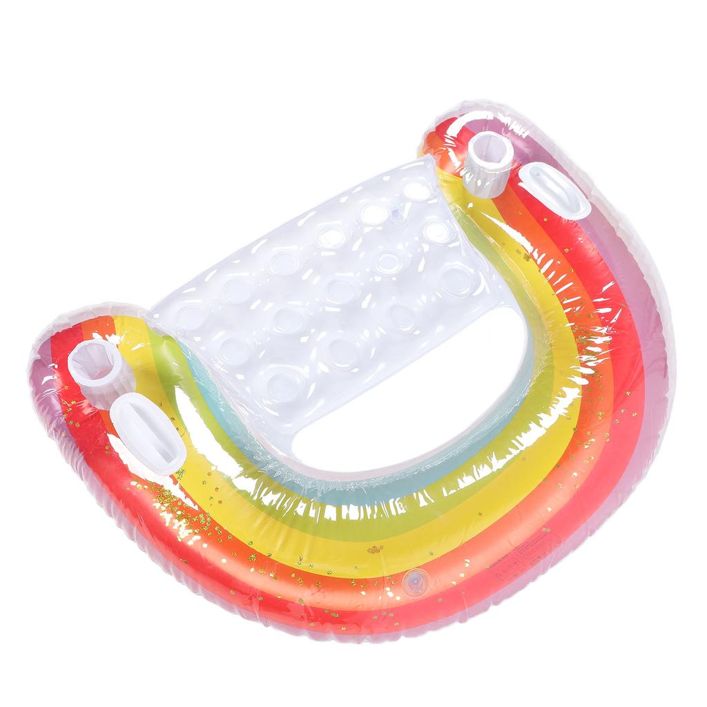Rainbow Inflatable Chair U Seat Inflatable Single Person Swimming Pool Floating Raft Lounger S