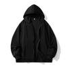 Cardigan Taglia Forte Felpa con Cappuccio da Uomo Top Largo a Quadri Giacca con Cerniera