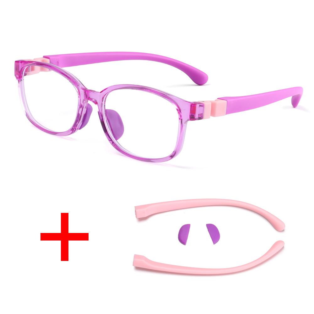 Boys Girls Fashion Vision Care Anti-blue Rays Anti-blue Light Glasses Kids Eyeglasses Silicone TR Eyewear Soft Frame Goggle