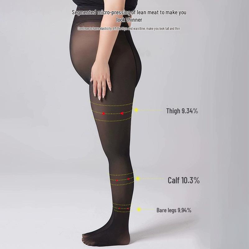 Černé průhledné legíny velké velikosti – nosnost 200 lb, Dámské punčochové kalhoty na jaro/podzim/zimu