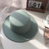 Flat top woolen hat women autumn and winter French retro casual wide brim Internet celebrity new British celebrity top hat