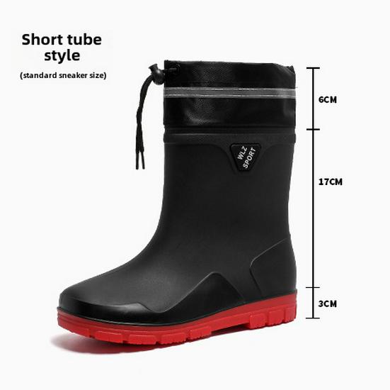 Men's Waterproof Non-Slip Outdoor Korean Fashion Rain Boots for Fishing and Sea Tasks