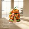 2D Flat Pumpkin House Acrylic Desktop Decoration, Suitable for Wall Decoration, Porch, Room, Villa, Accents Home, Hallway, or Workplace - Rustic Farmh