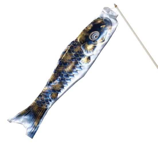 Carp Flag Realistic Ornamental Colorful Japanese Style Hanging Carp Windsock Garden Decoration
