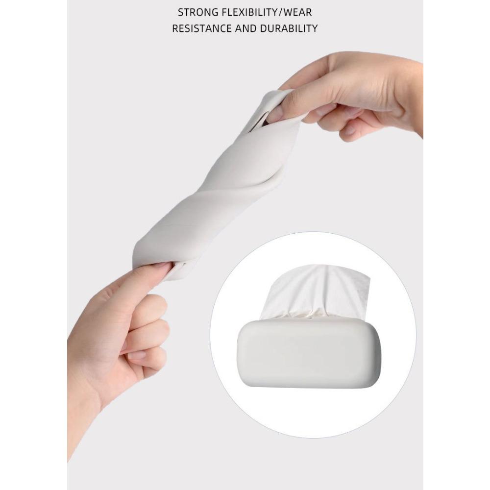 Light Luxury Tissue Box Soft Waterproof Tissue Box Cover Silicone Reusable Wet Wipe Box Holder Bathroom Kitchen Paper Holder