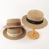Fashion Straw Hat Women's Summer Flat Brim Sun Hat Women's Beach Sunscreen Hat Women's Straw Flat Top Sun Hat Top Hat