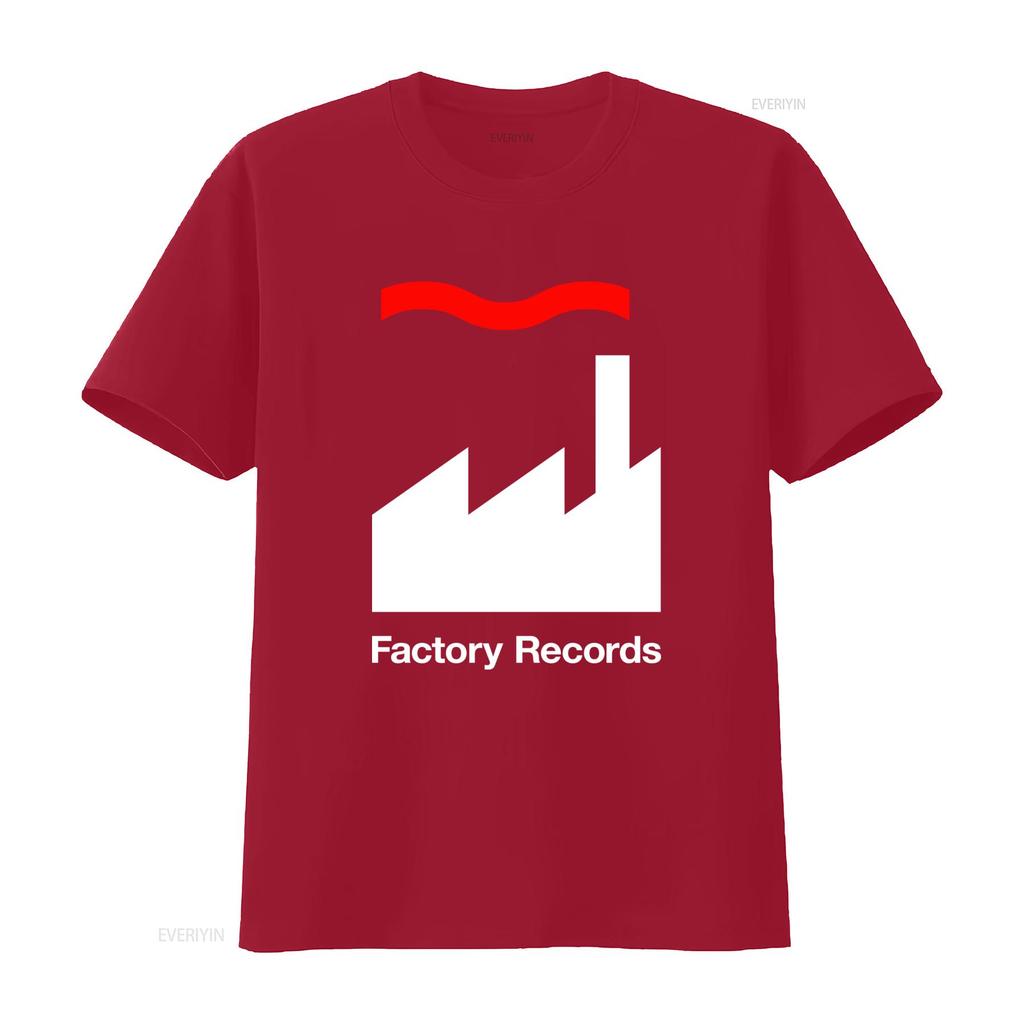 Factory Records T-Shirt Erhältlich in allen Größen S XXL Klassische Schwarz-Weiß-Farben Vintage gewaschen Designer-Kleidung Dehnbar